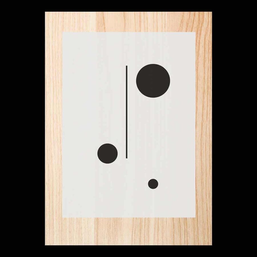 Cuadro de madera Geometric Balls