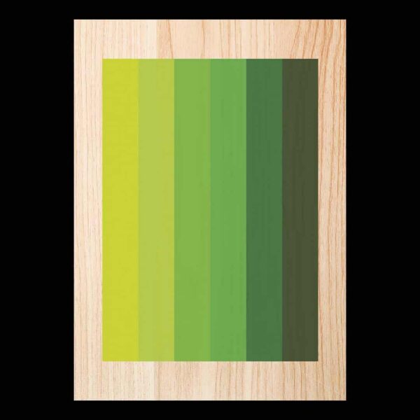 Cuadro de madera Green Lines