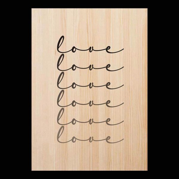 Cuadro de madera LOVE LOVE LOVE