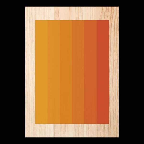 Cuadro de madera Orange Lines