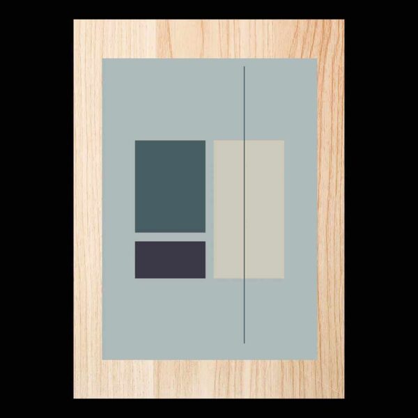 Cuadro de madera Square Blue