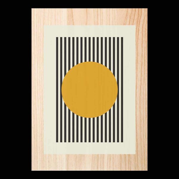 Cuadro de madera yellow balls 3