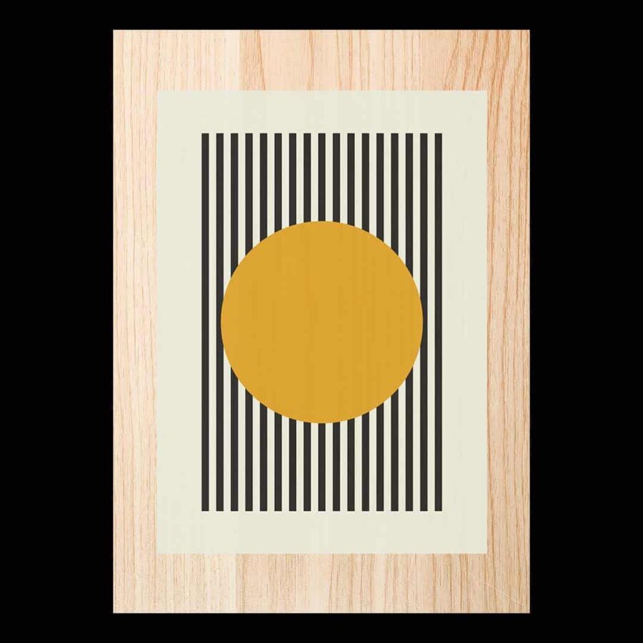 Cuadro de madera yellow balls 3