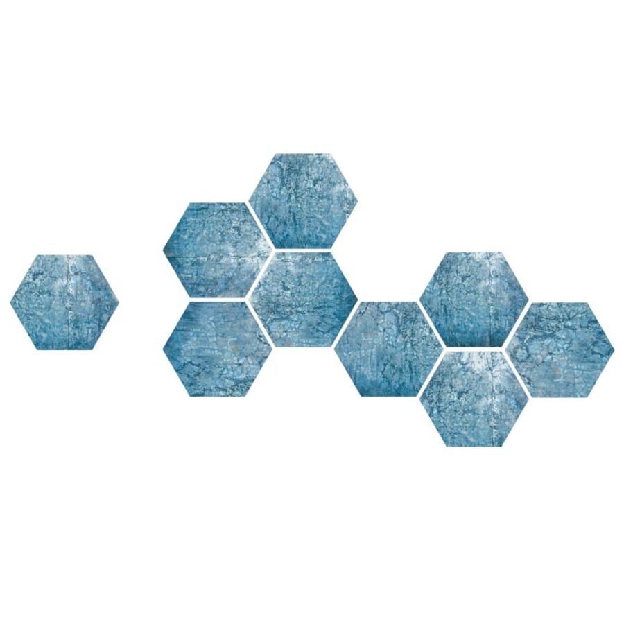 producto hexágonos decorativos bluecet