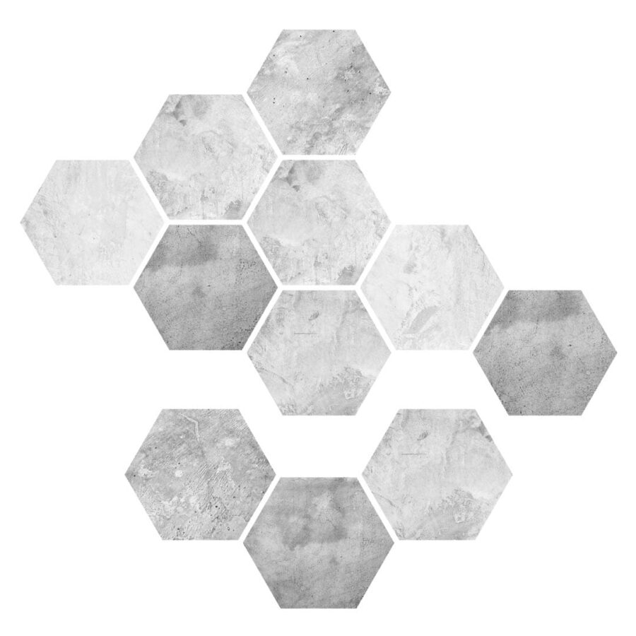 producto hexágonos decorativos hexa cenk grey