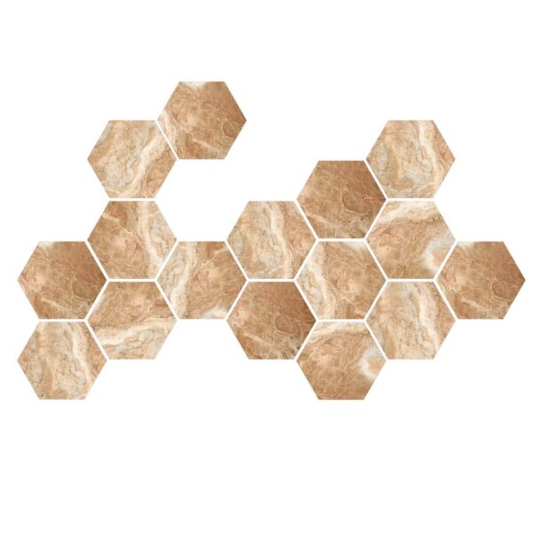 Producto hexágonos decorativos hexa tierra beige