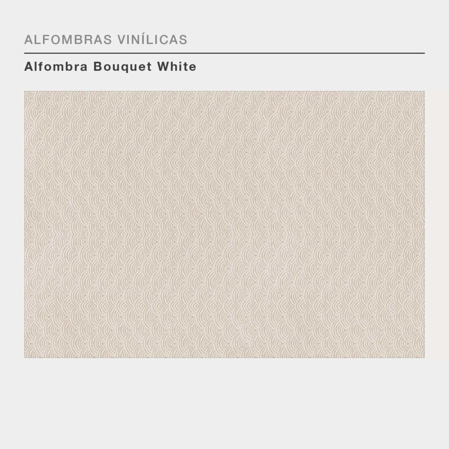 Alfombra de vinilo completa Bouquet White