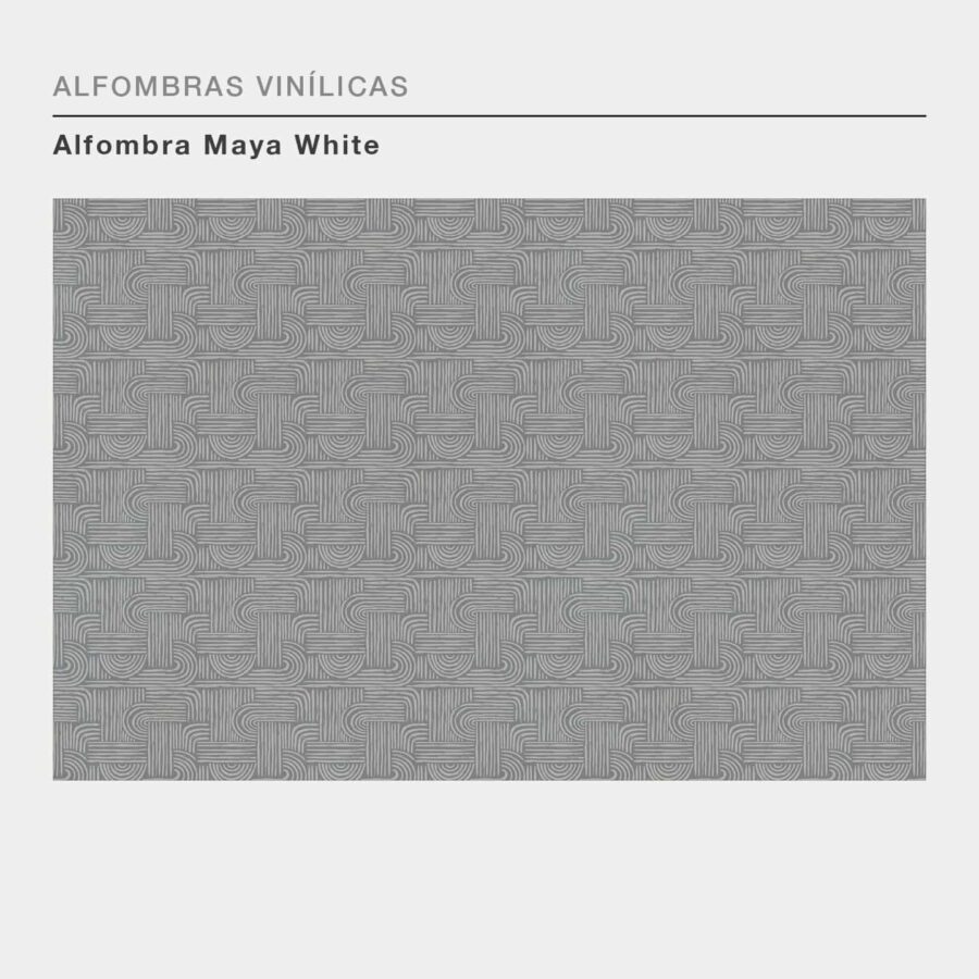 Alfombra de vinilo completa Maya White