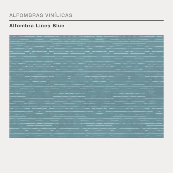 Alfombra de vinilo completa Lines Blue