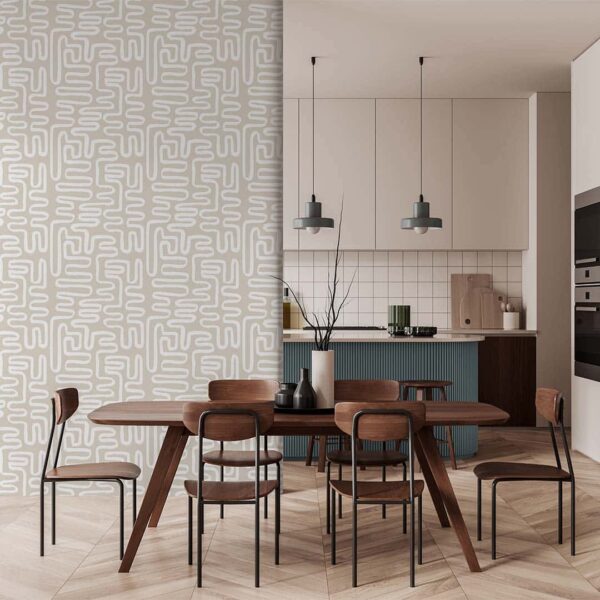 Papel pintado cocina autoadhesivo Boho Beige