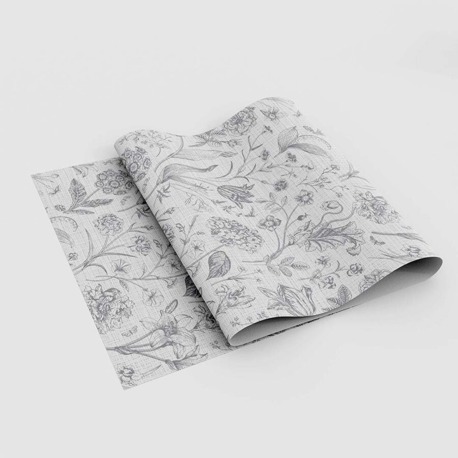 Papel pintado autoadhesivo en rollo Bloom Gris