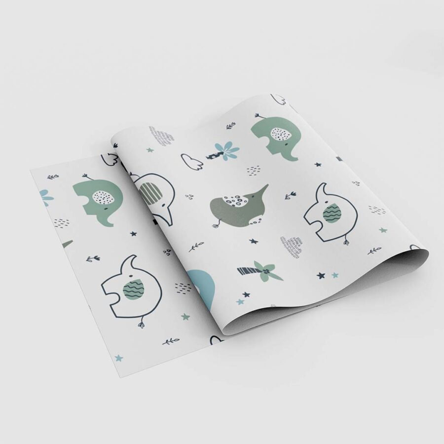 Papel pintado infantil Baby Elephant en rollo