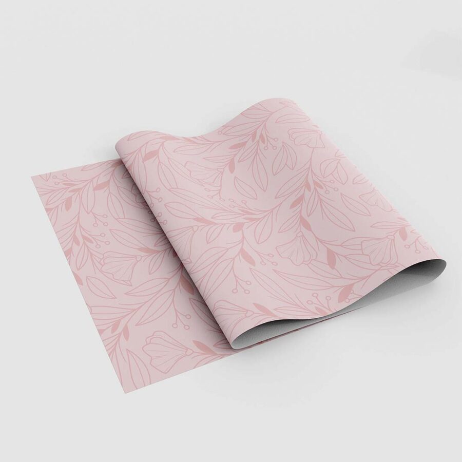 Papel pintado en rollo autoadhesivo infantil Pink Flower