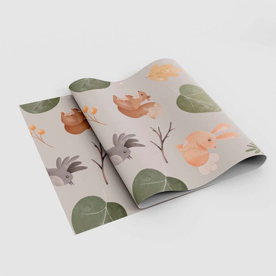 Papel pintado en rollo infantil Rabbit Forest