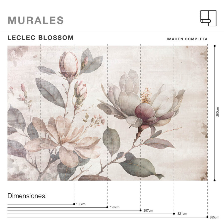 Papel pintado mural Leclec Blossom - Imagen 4