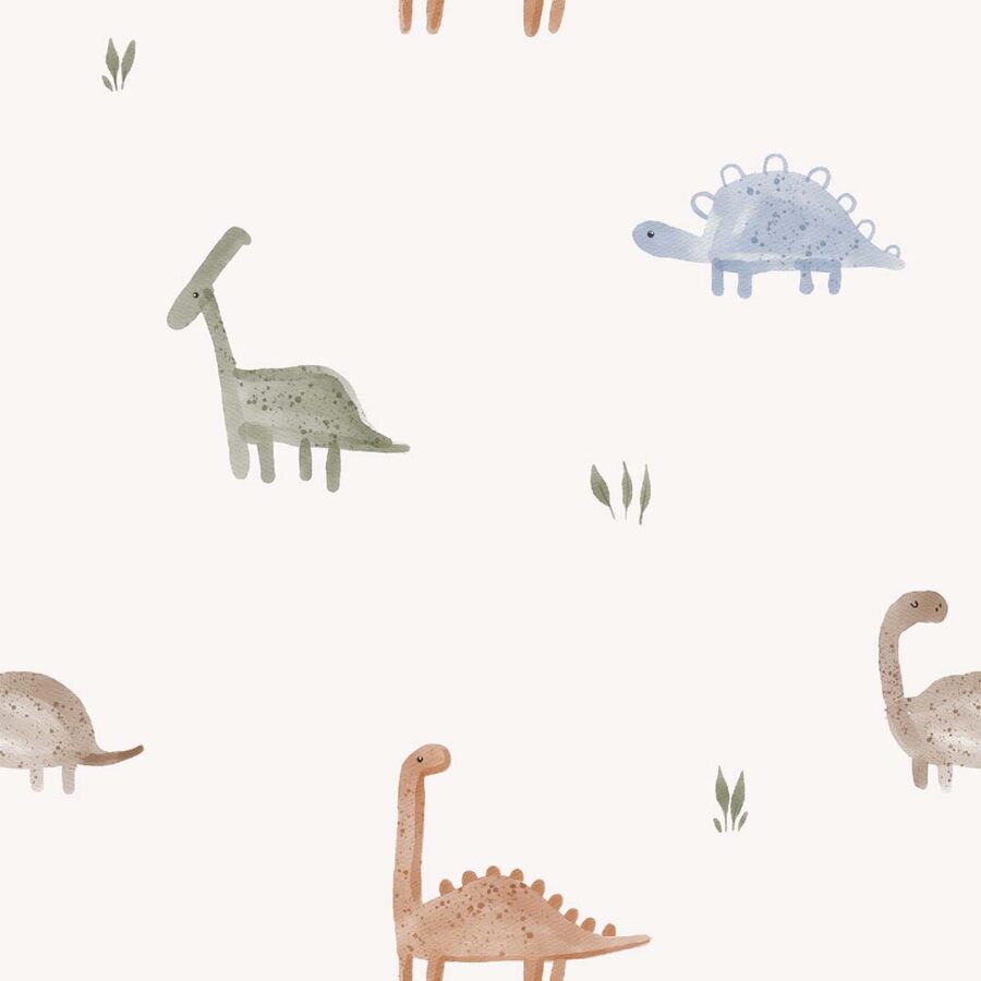 Detalle del papel pintado infantil Soft Dinosaurs