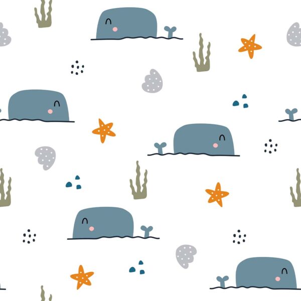 Papel pintado infantil Whale