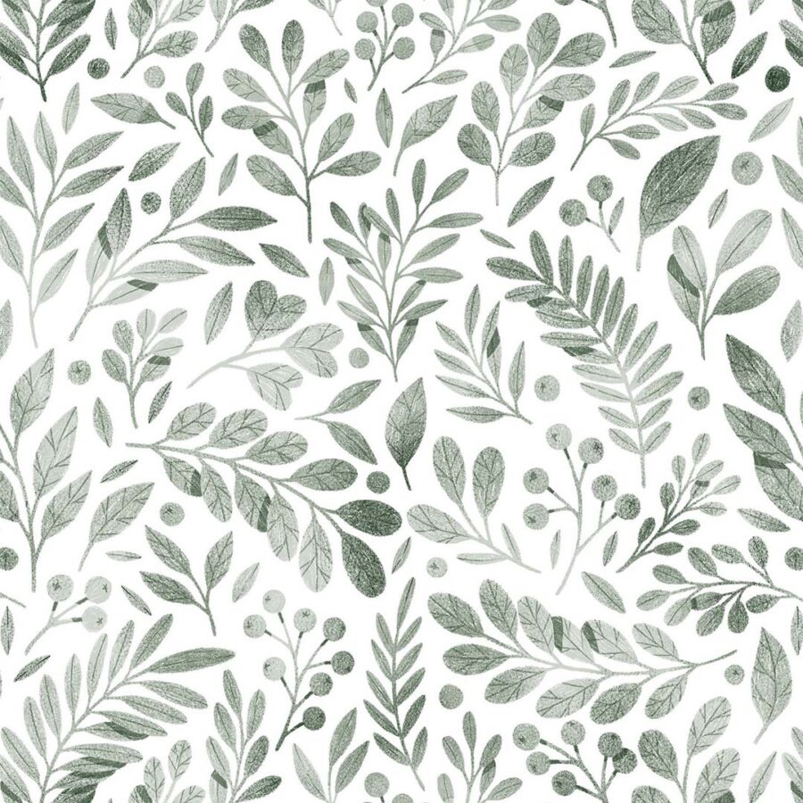 Papel pintado autoadhesivo Flora Green - Imagen 2