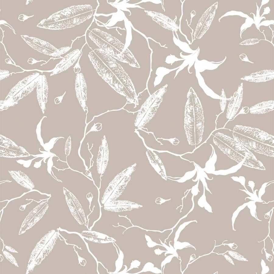 Papel pintado autoadhesivo Fleurs Beige - Imagen 2