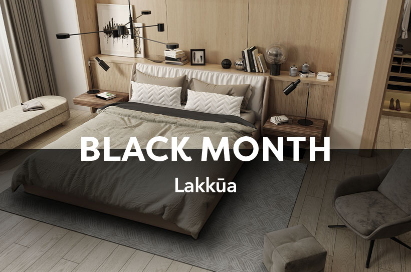 Ambiente dormitorio Black Month 2024