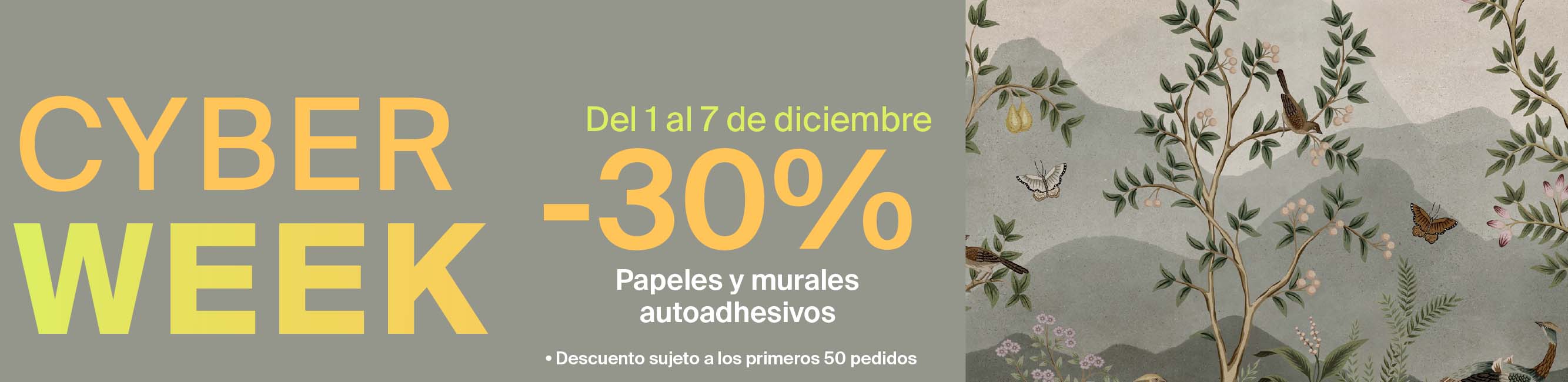 Rebajas Papel Pintado Cyber Week 2025